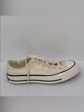 Converse Chuck Taylor low top canvas sneaker lace-up chevron ivory shoe new 10